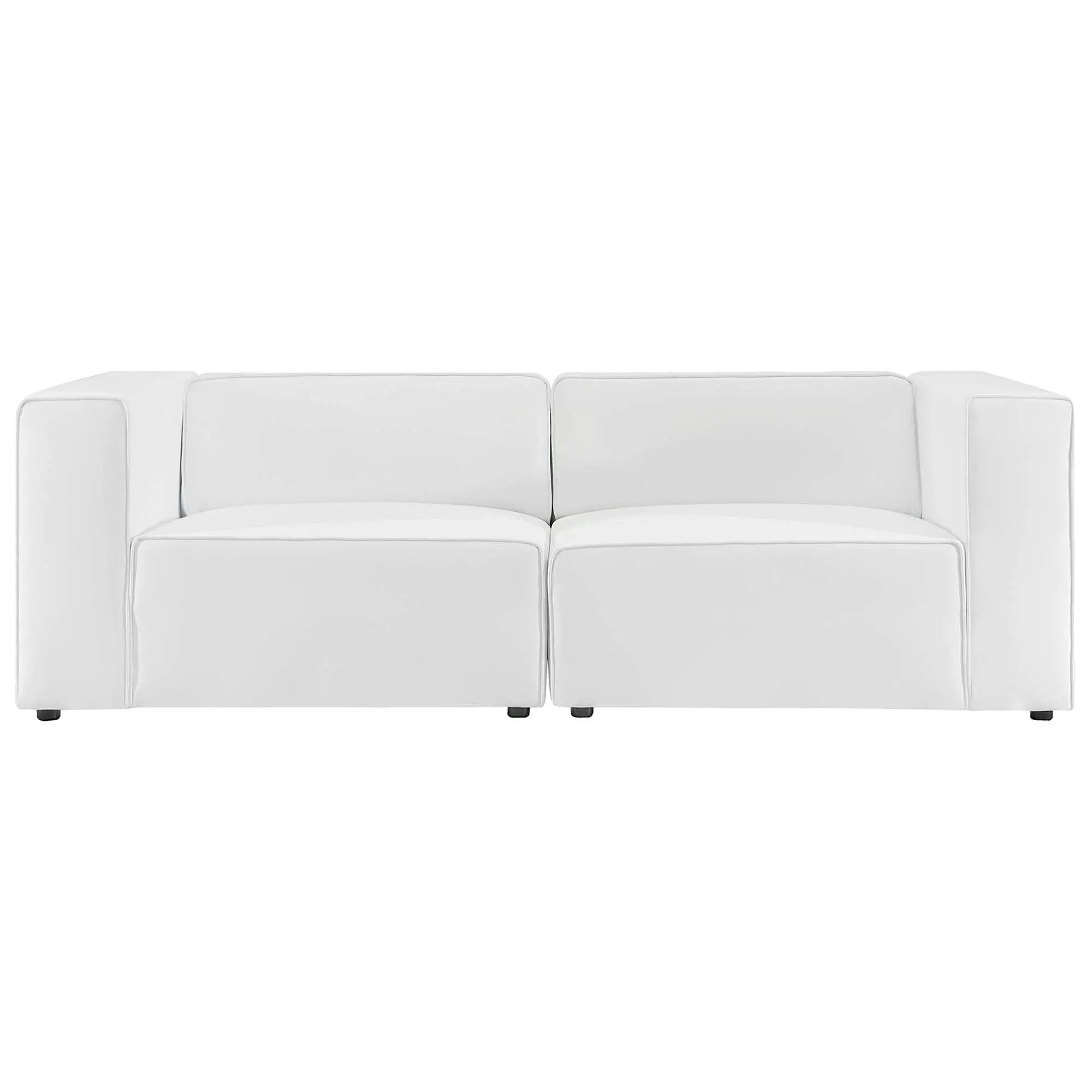Mingle 2-Piece Vegan Leather Sectional Sofa Loveseat by Modway by HouseOfZazla