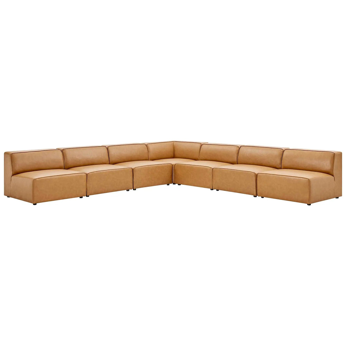 Mingle 7-Piece Vegan Leather Sectional Sofa by Modway by HouseOfZazla