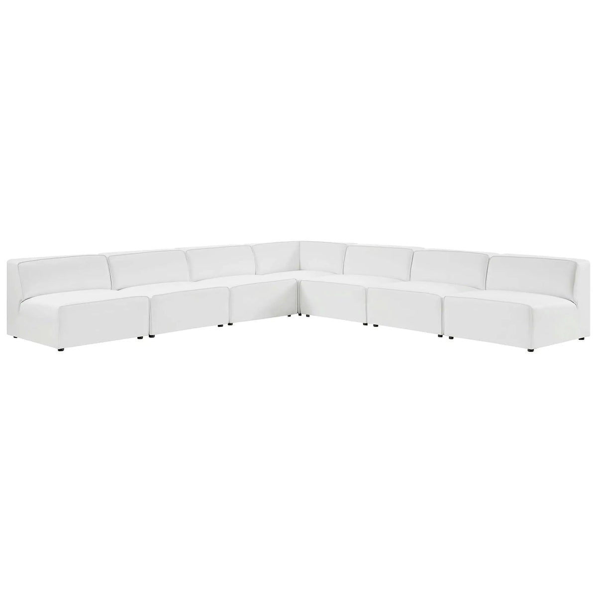 Mingle 7-Piece Vegan Leather Sectional Sofa by Modway by HouseOfZazla