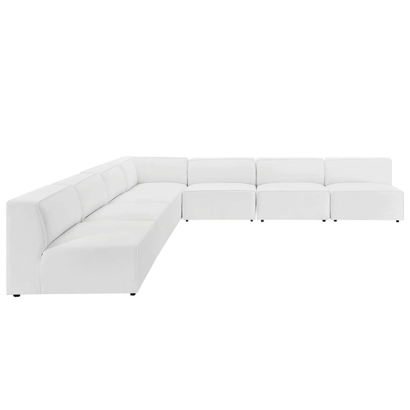 Mingle 7-Piece Vegan Leather Sectional Sofa by Modway by HouseOfZazla