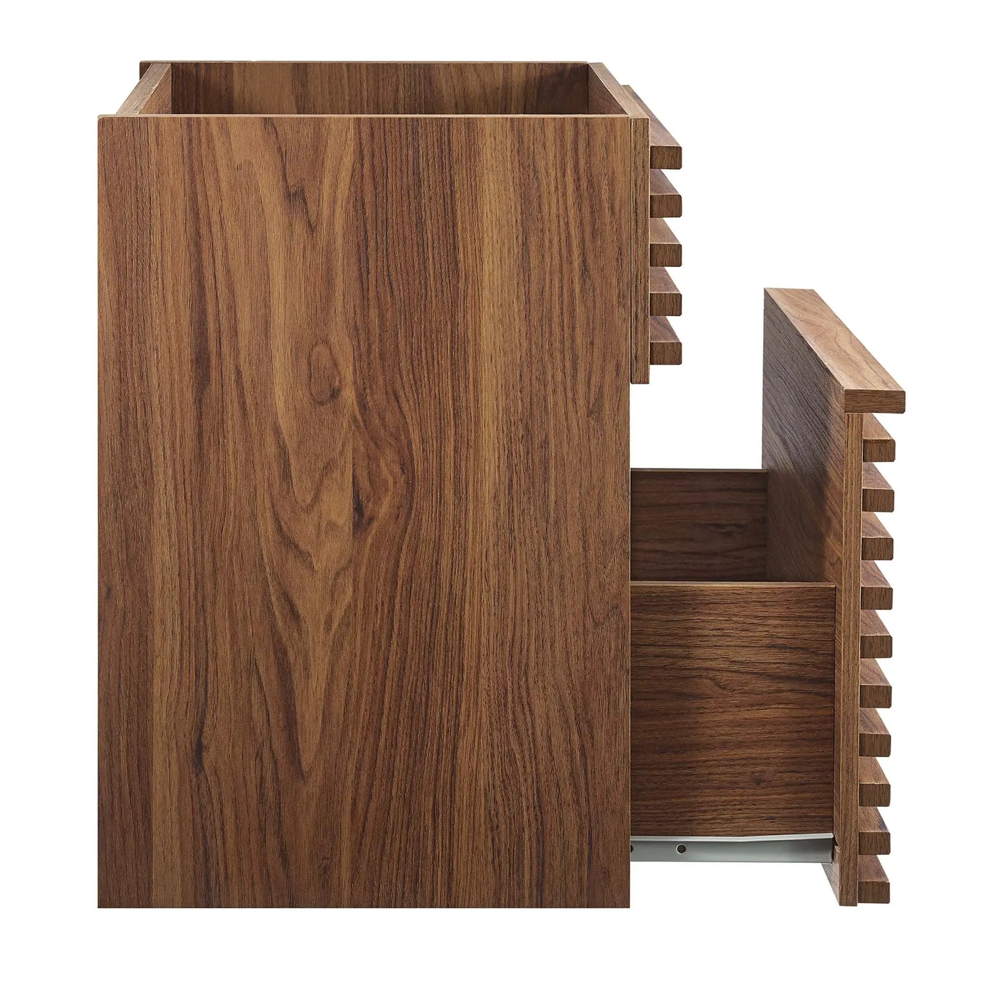 Render 18" Wall-Mount Bathroom Vanity Cabinet (Walnut) by Modway by HouseOfZazla