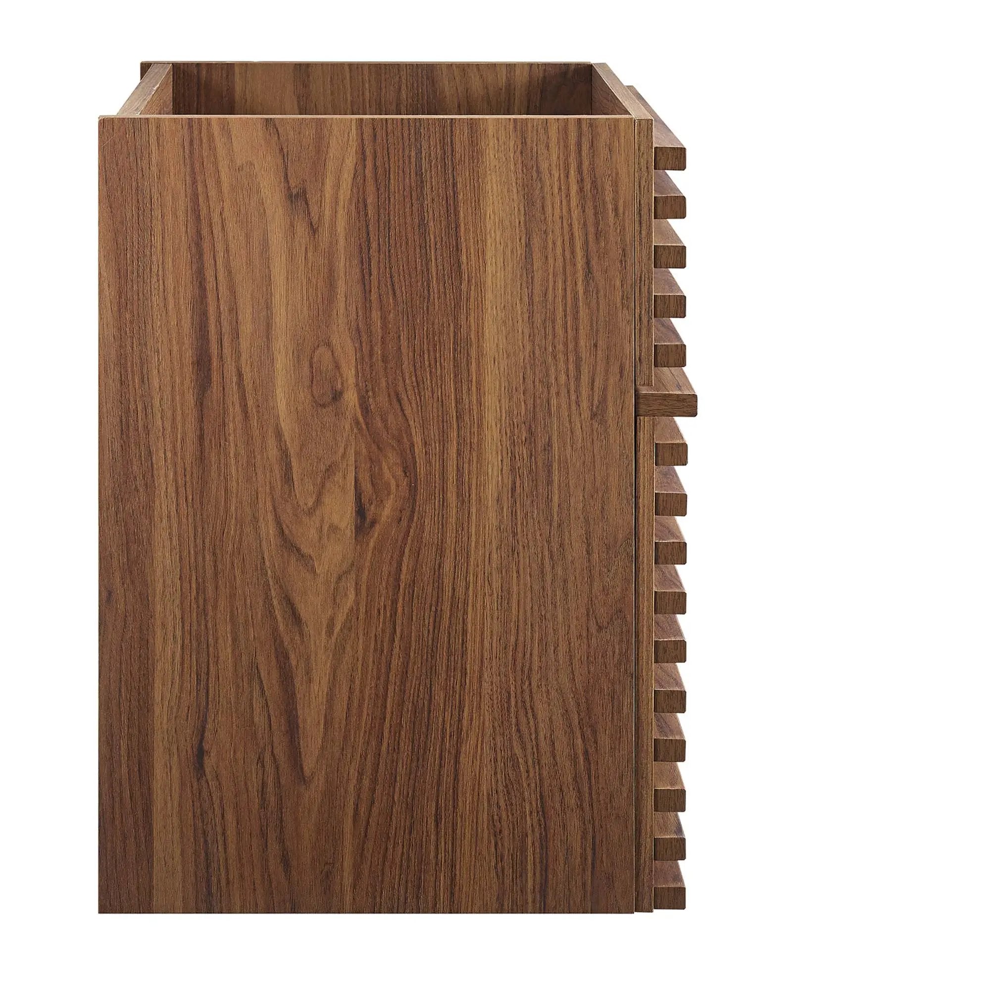 Render 18" Wall-Mount Bathroom Vanity Cabinet (Walnut) by Modway by HouseOfZazla