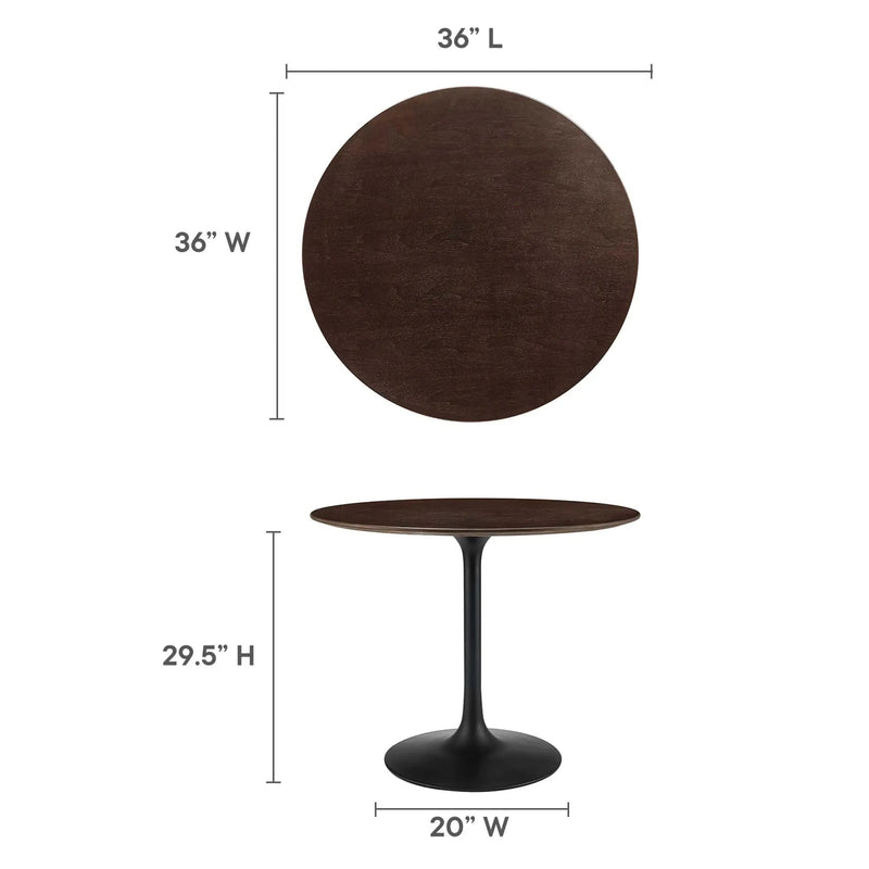 Lippa 36" Round Wood Dining Table by Modway by HouseOfZazla