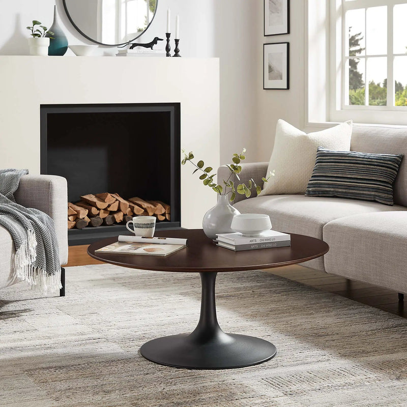 Lippa 36" Round Wood Coffee Table by Modway by HouseOfZazla
