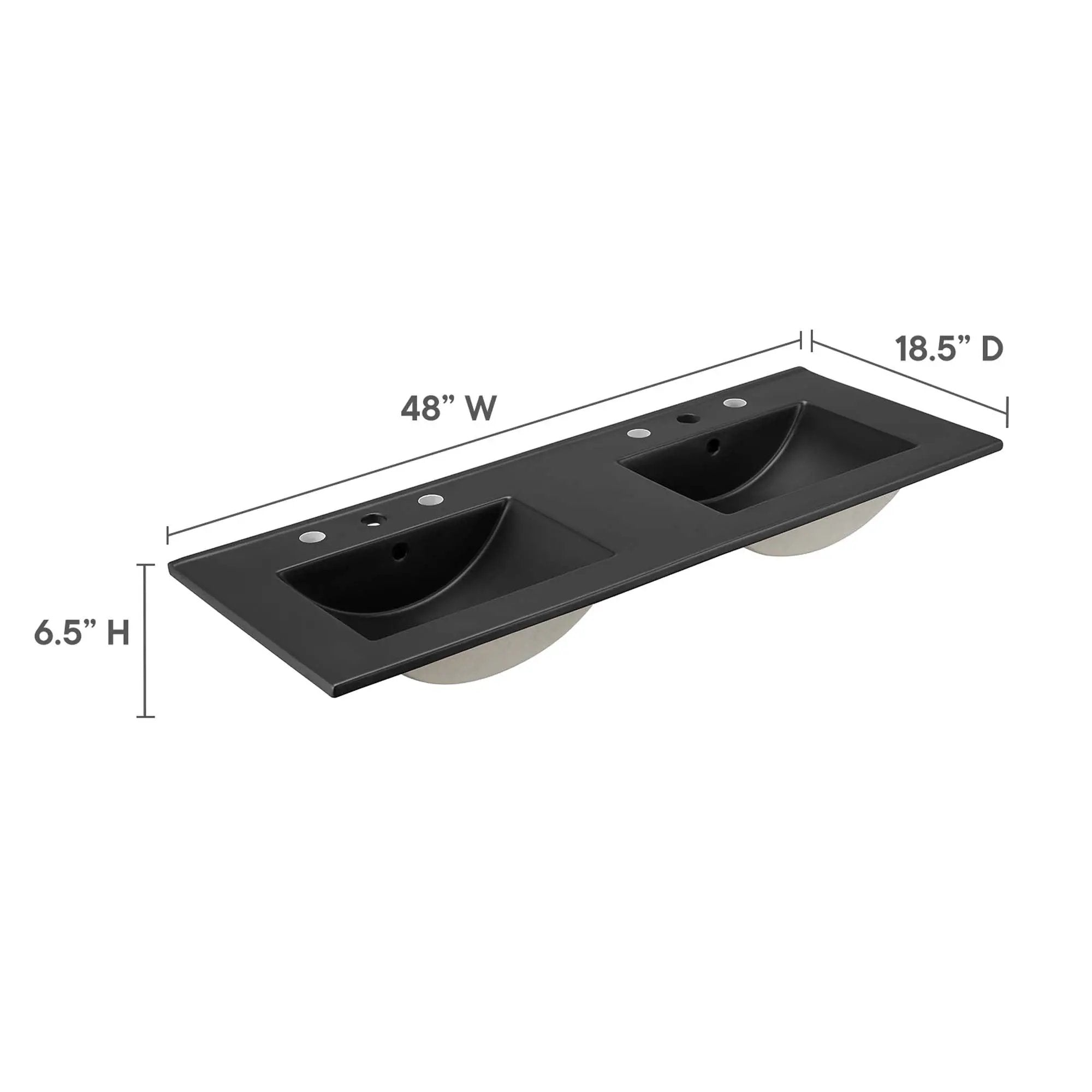 Cayman 48" Double Basin Bathroom Sink by Modway by HouseOfZazla