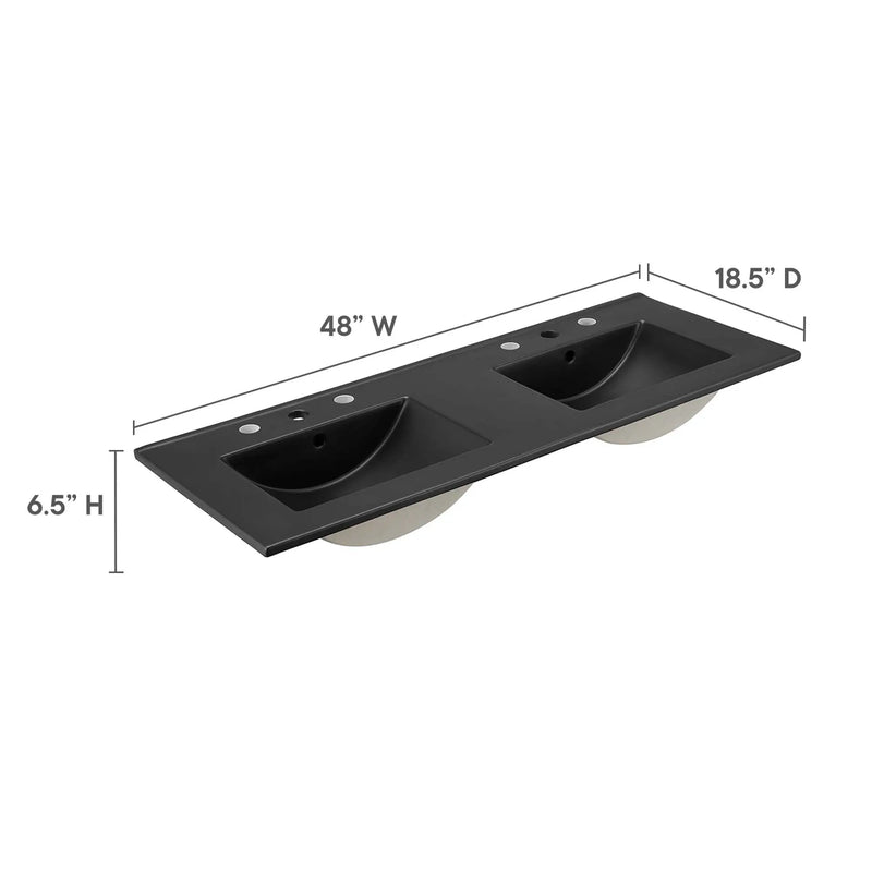 Cayman 48" Double Basin Bathroom Sink by Modway by HouseOfZazla