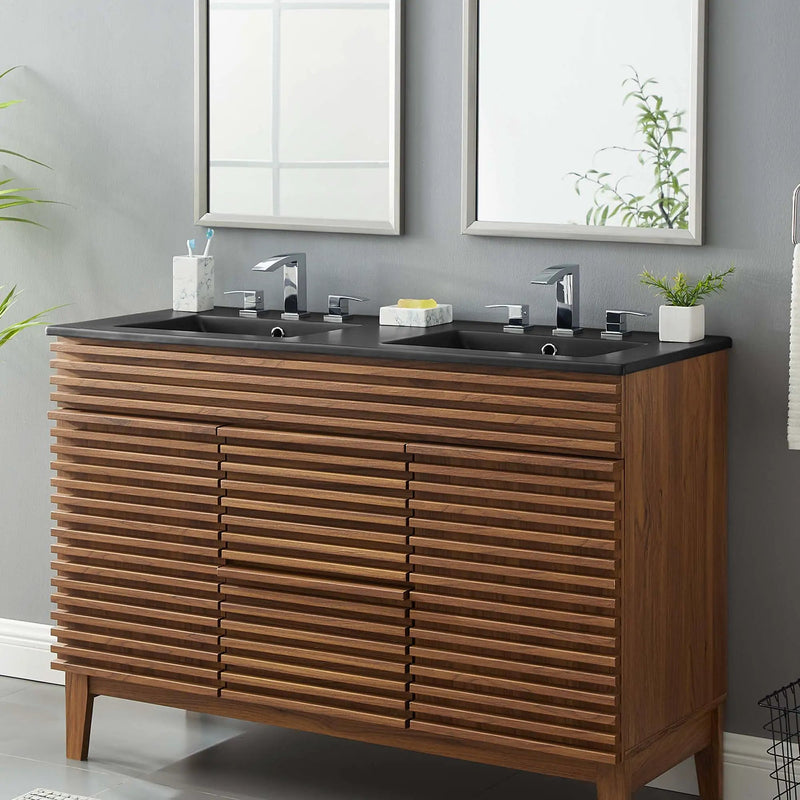Cayman 48" Double Basin Bathroom Sink by Modway by HouseOfZazla