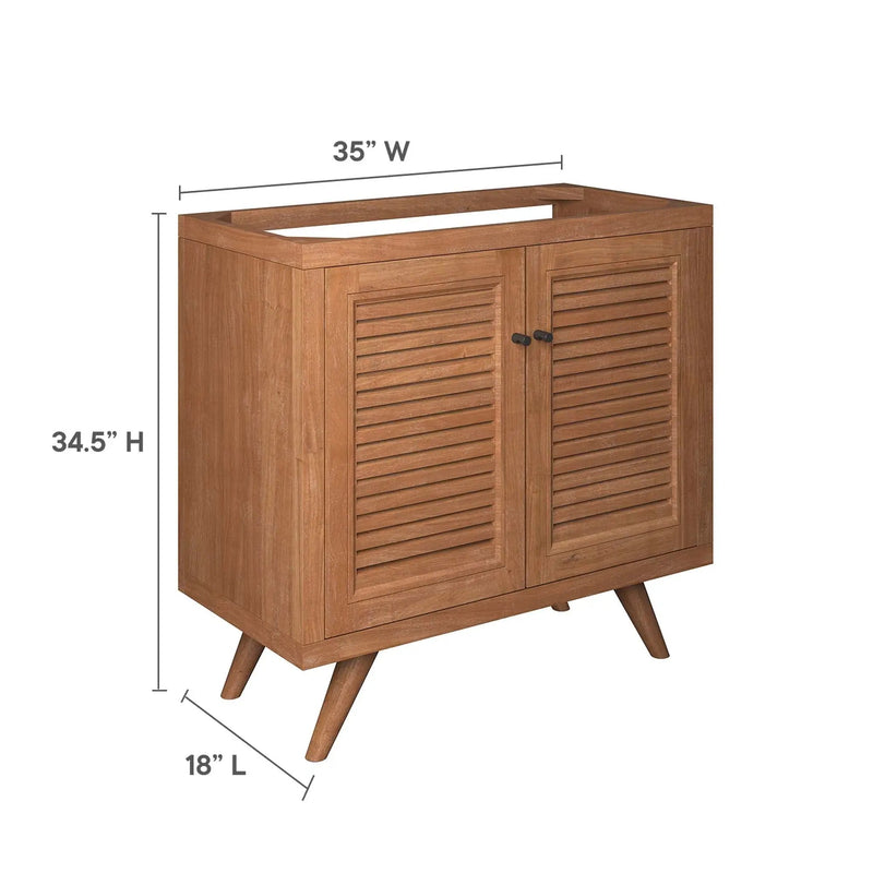 Birdie 36" Teak Wood Bathroom Vanity Cabinet by HouseOfZazla