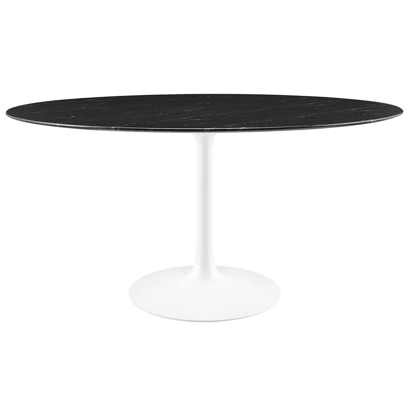 Lippa 60" Round Faux Marble Dining Table by Modway by HouseOfZazla