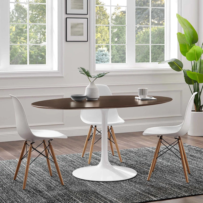 Lippa 60" Oval Cherry Walnut Wood Dining Table by Modway by HouseOfZazla