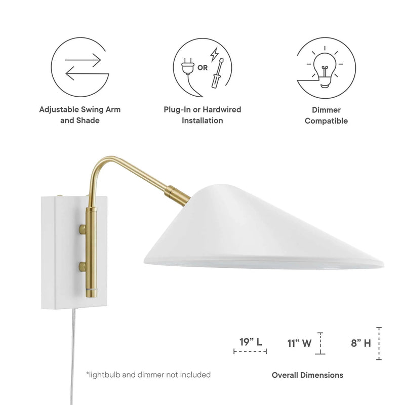 Journey 7" Swing Arm Wall Sconce by Modway by HouseOfZazla