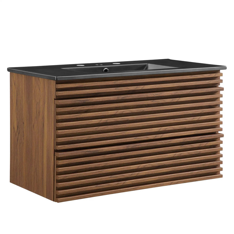 Render 36" Wall-Mount Bathroom Vanity by Modway by HouseOfZazla