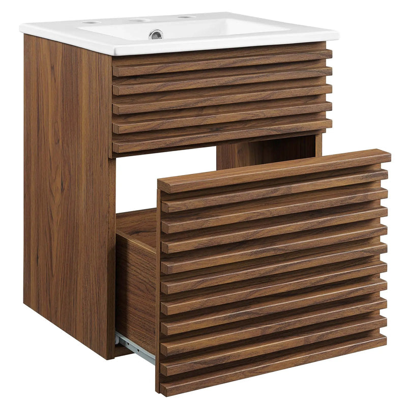 Render 18" Wall-Mount Bathroom Vanity by Modway by HouseOfZazla