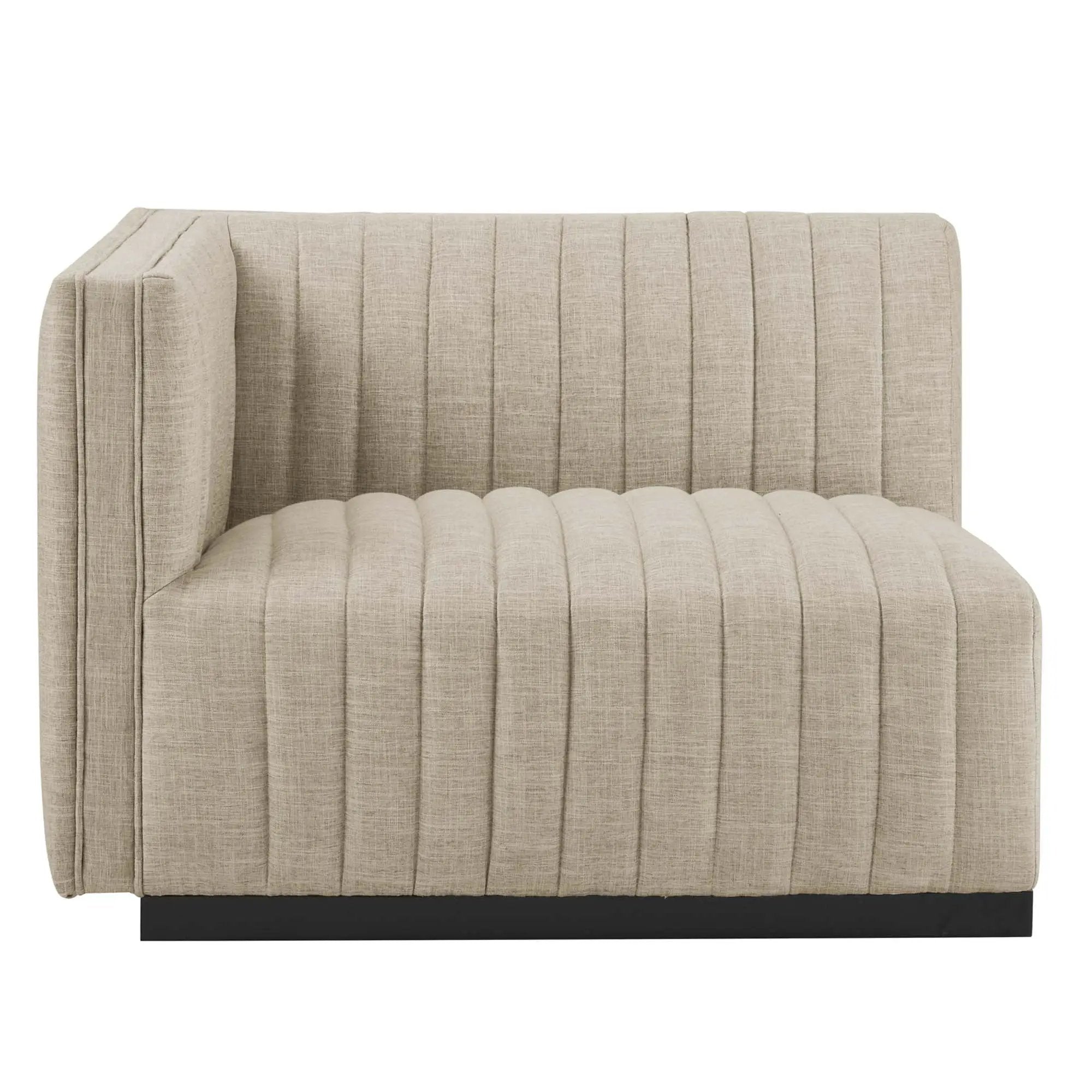 Conjure Channel Tufted Upholstered Fabric Left-Arm Chair by Modway by HouseOfZazla