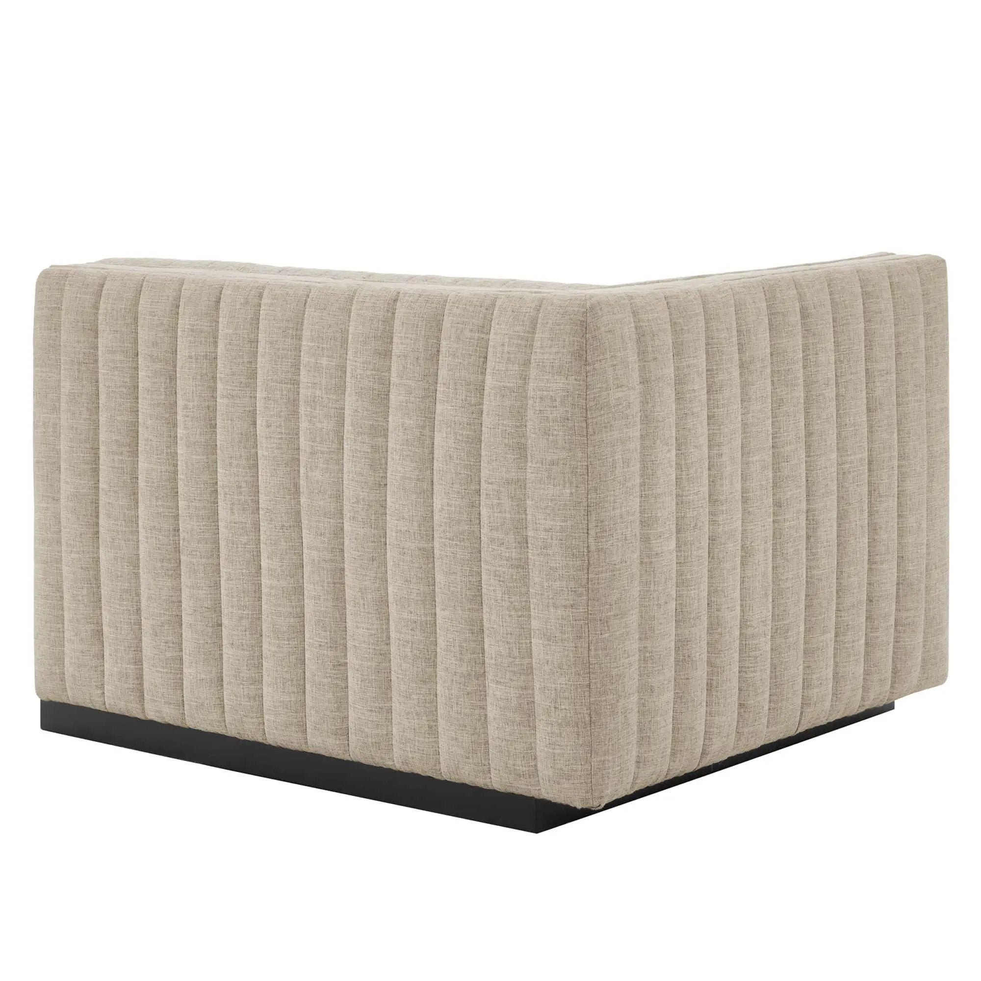 Conjure Channel Tufted Upholstered Fabric Left-Arm Chair by Modway by HouseOfZazla