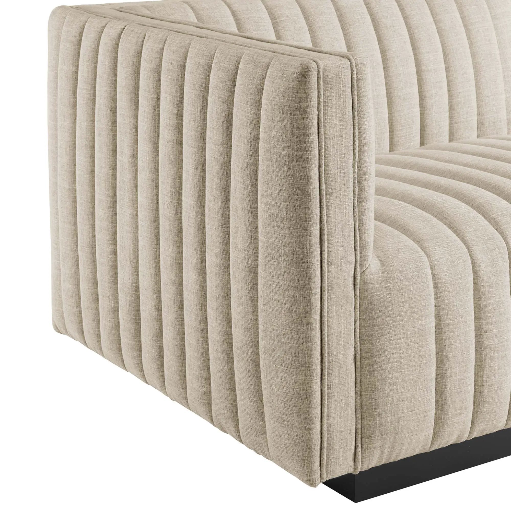 Conjure Channel Tufted Upholstered Fabric Left-Arm Chair by Modway by HouseOfZazla