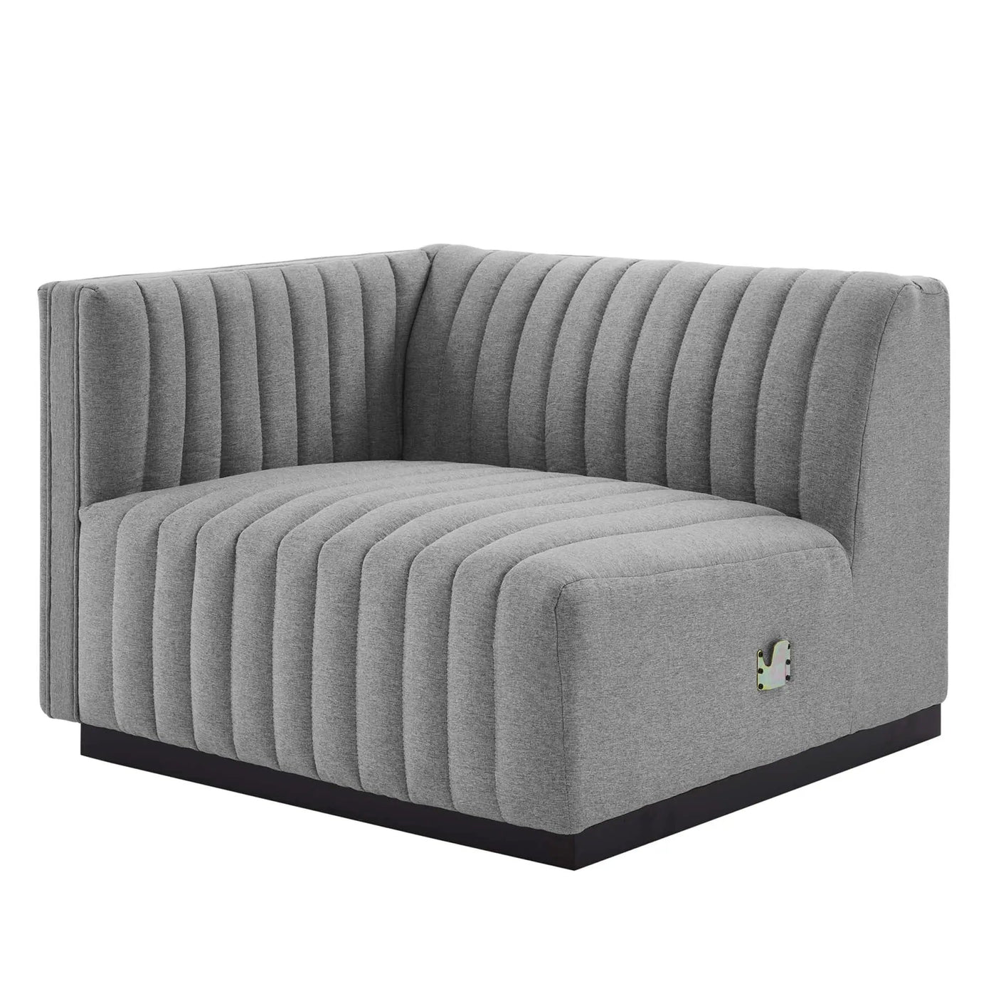 Conjure Channel Tufted Upholstered Fabric Left-Arm Chair by Modway by HouseOfZazla