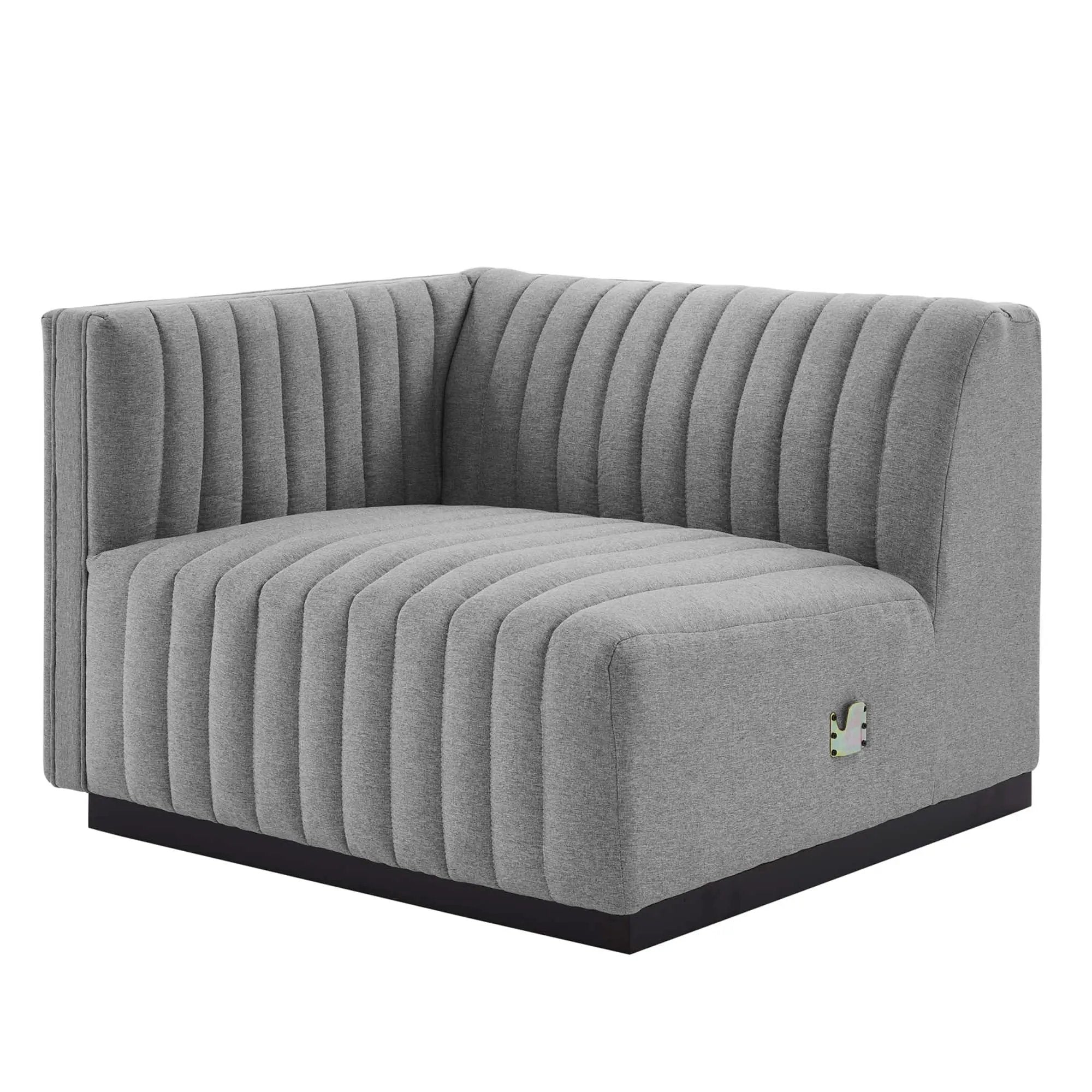Conjure Channel Tufted Upholstered Fabric Left-Arm Chair by Modway by HouseOfZazla
