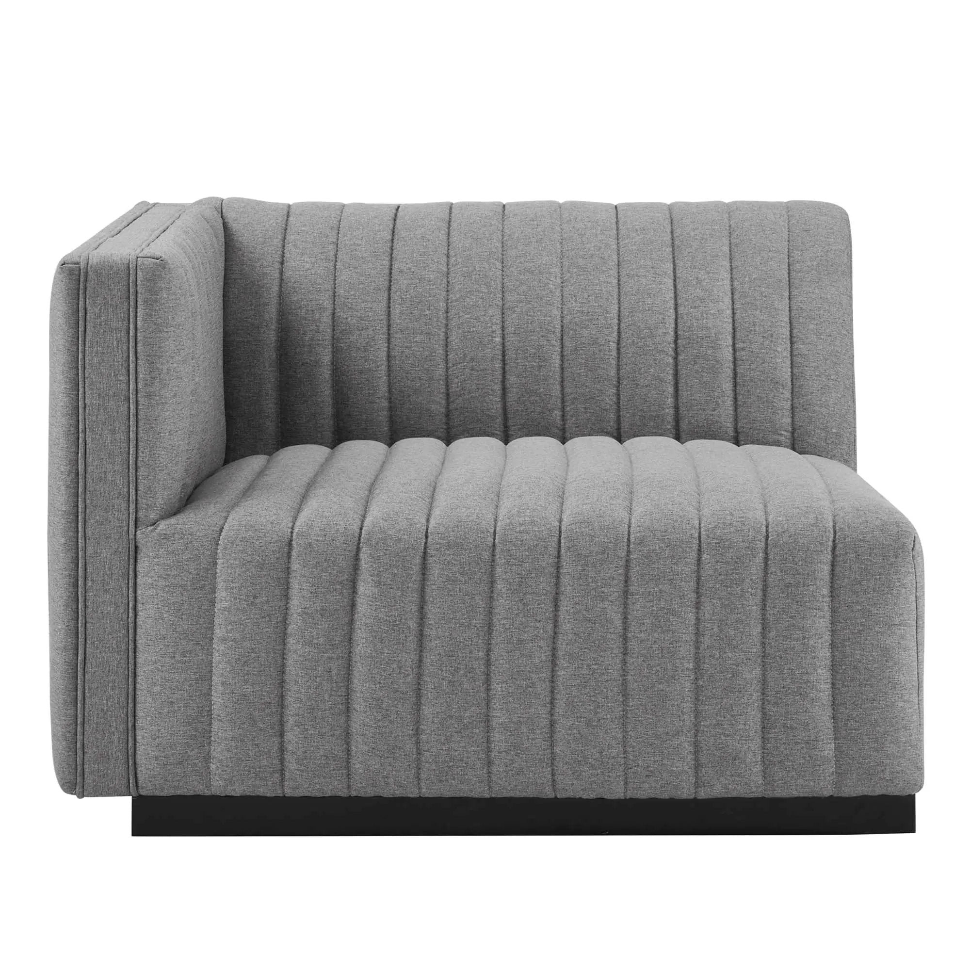 Conjure Channel Tufted Upholstered Fabric Left-Arm Chair by Modway by HouseOfZazla