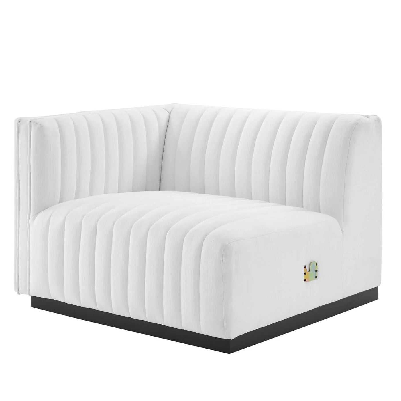 Conjure Channel Tufted Upholstered Fabric Left-Arm Chair by Modway by HouseOfZazla