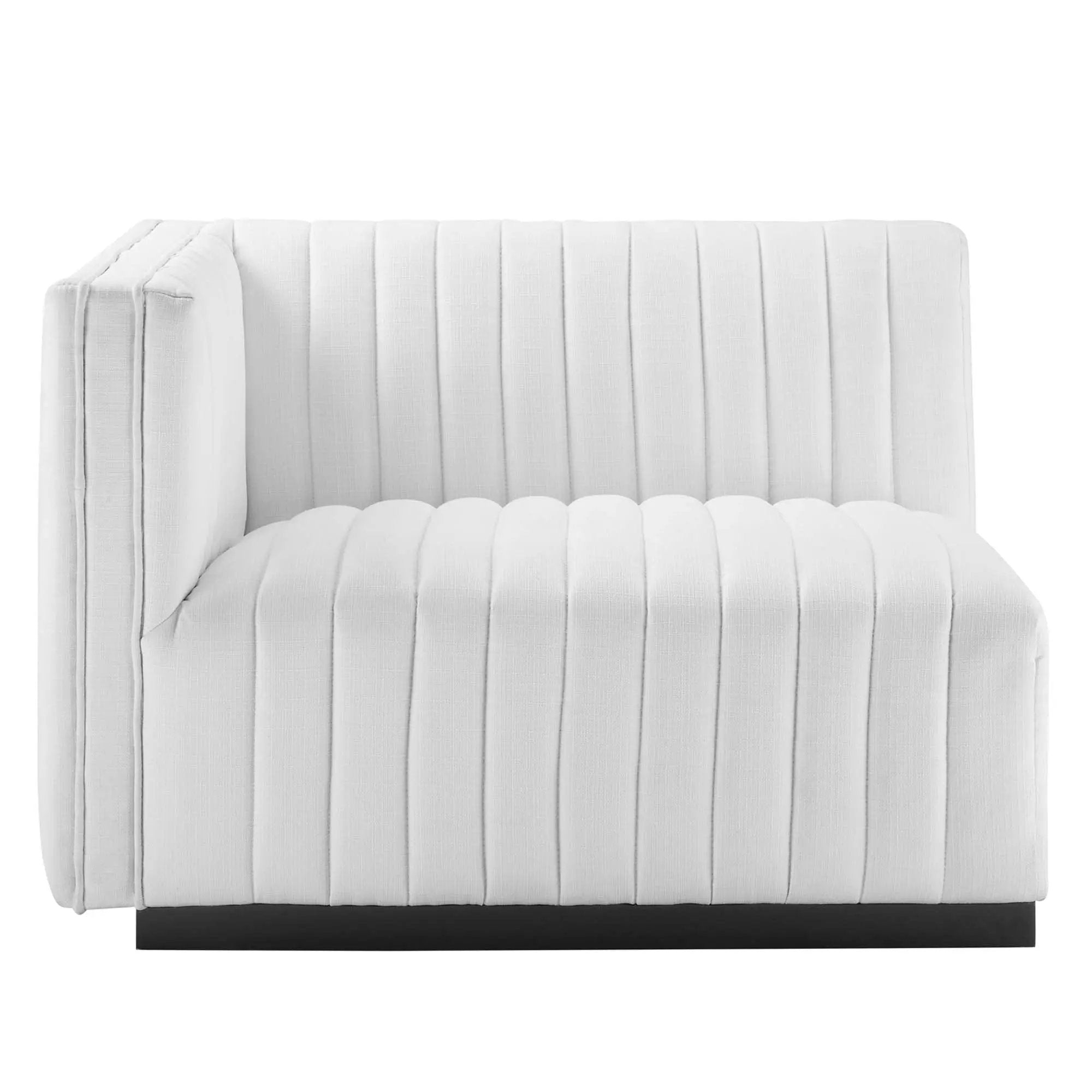 Conjure Channel Tufted Upholstered Fabric Left-Arm Chair by Modway by HouseOfZazla