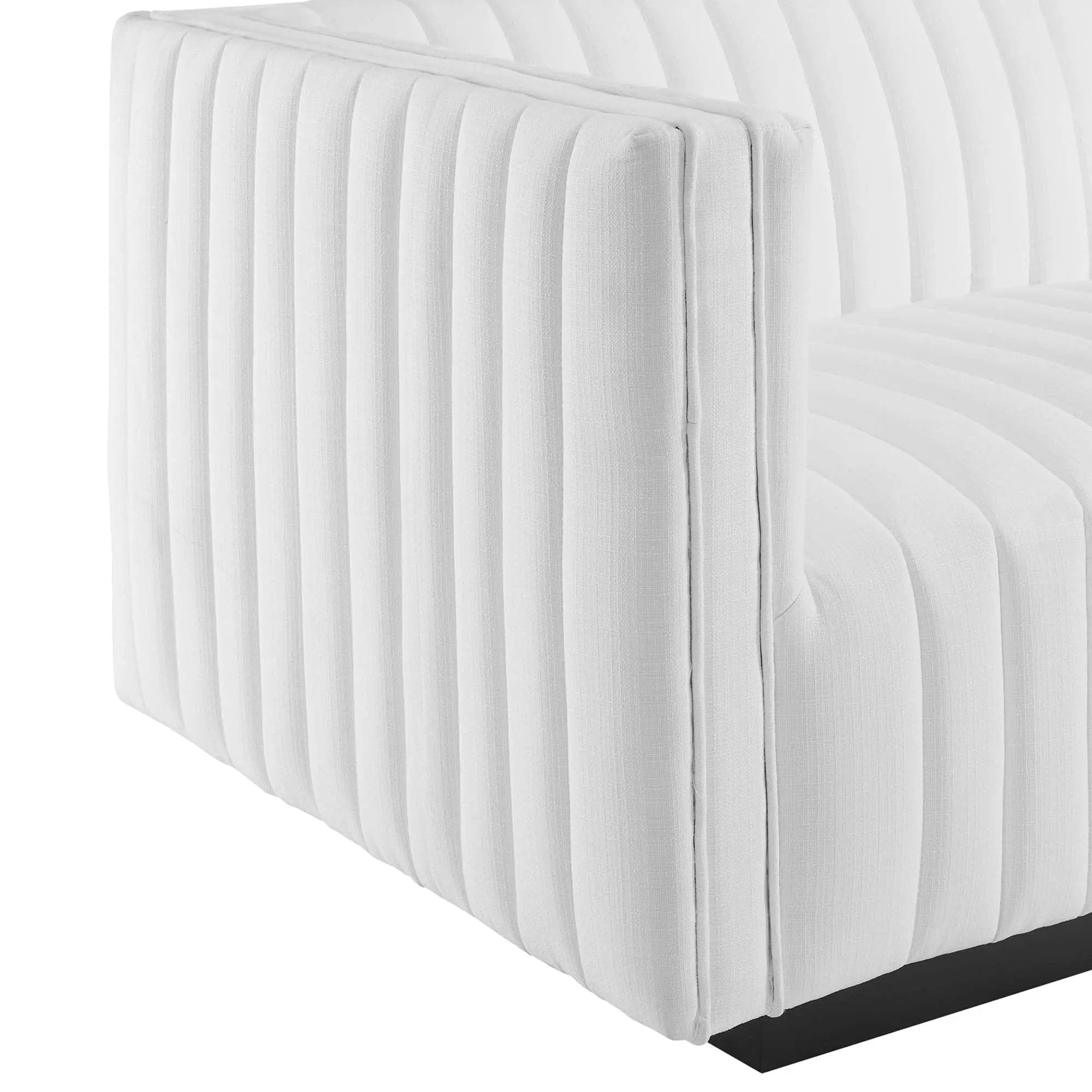Conjure Channel Tufted Upholstered Fabric Left-Arm Chair by Modway by HouseOfZazla