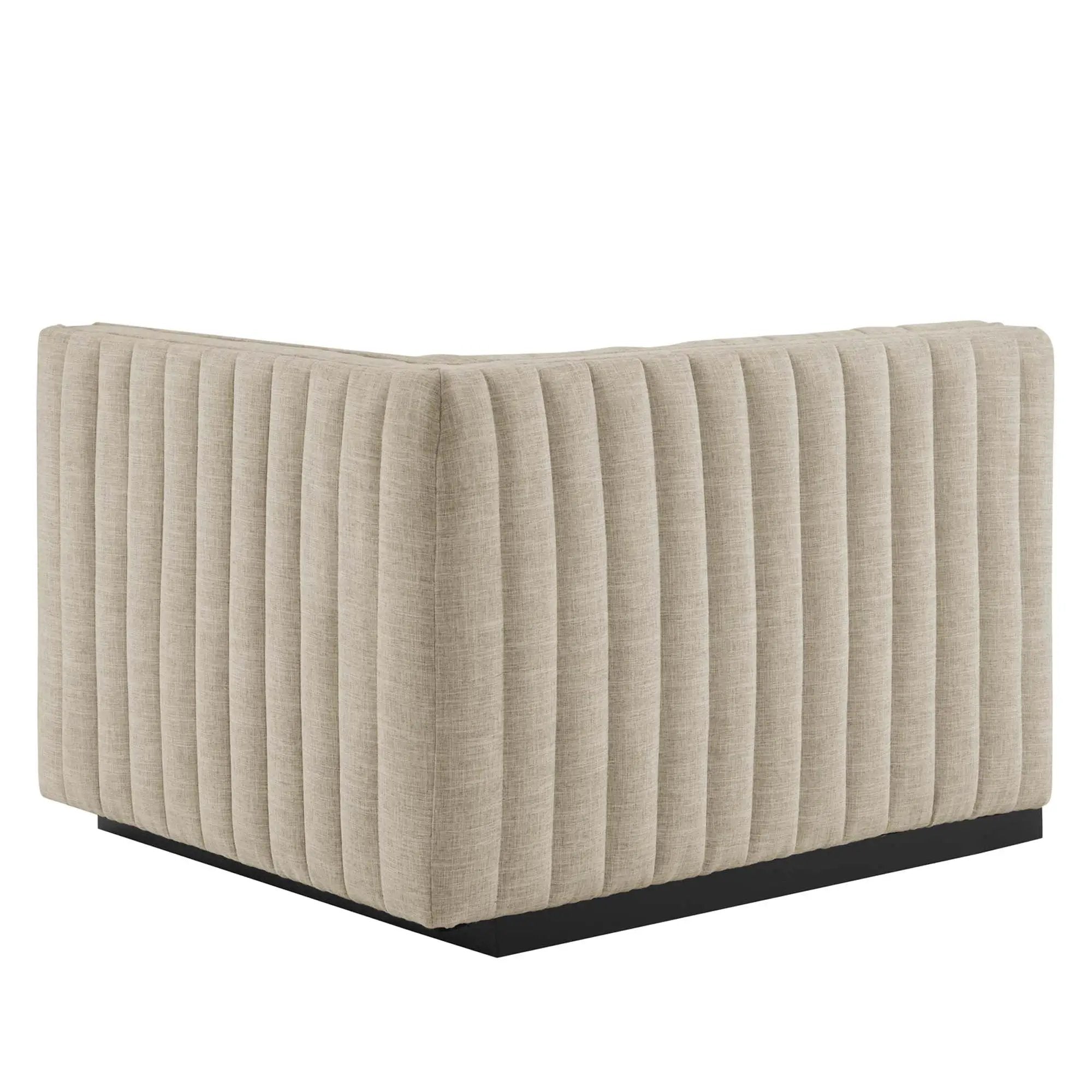 Conjure Channel Tufted Upholstered Fabric Right-Arm Chair by HouseOfZazla