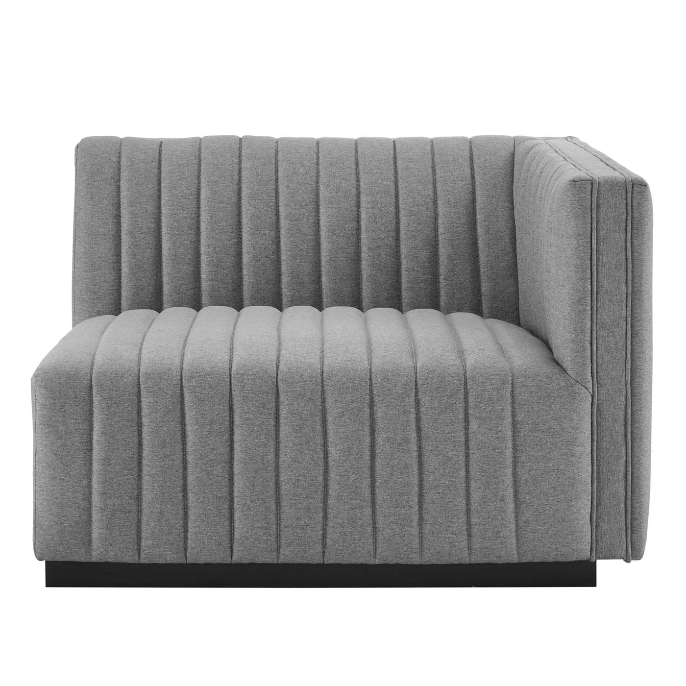 Conjure Channel Tufted Upholstered Fabric Right-Arm Chair by HouseOfZazla