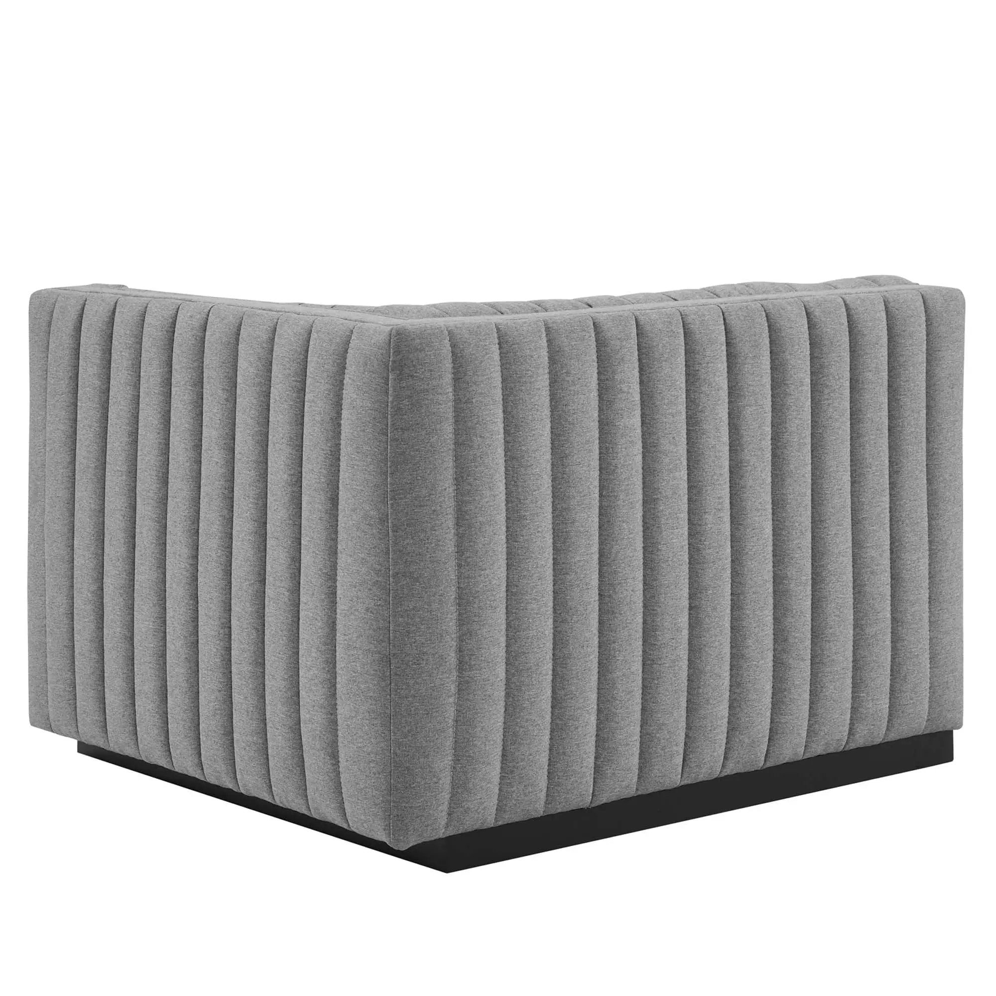 Conjure Channel Tufted Upholstered Fabric Right-Arm Chair by HouseOfZazla