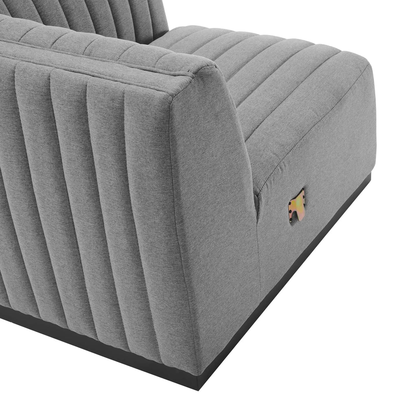 Conjure Channel Tufted Upholstered Fabric Right-Arm Chair by HouseOfZazla