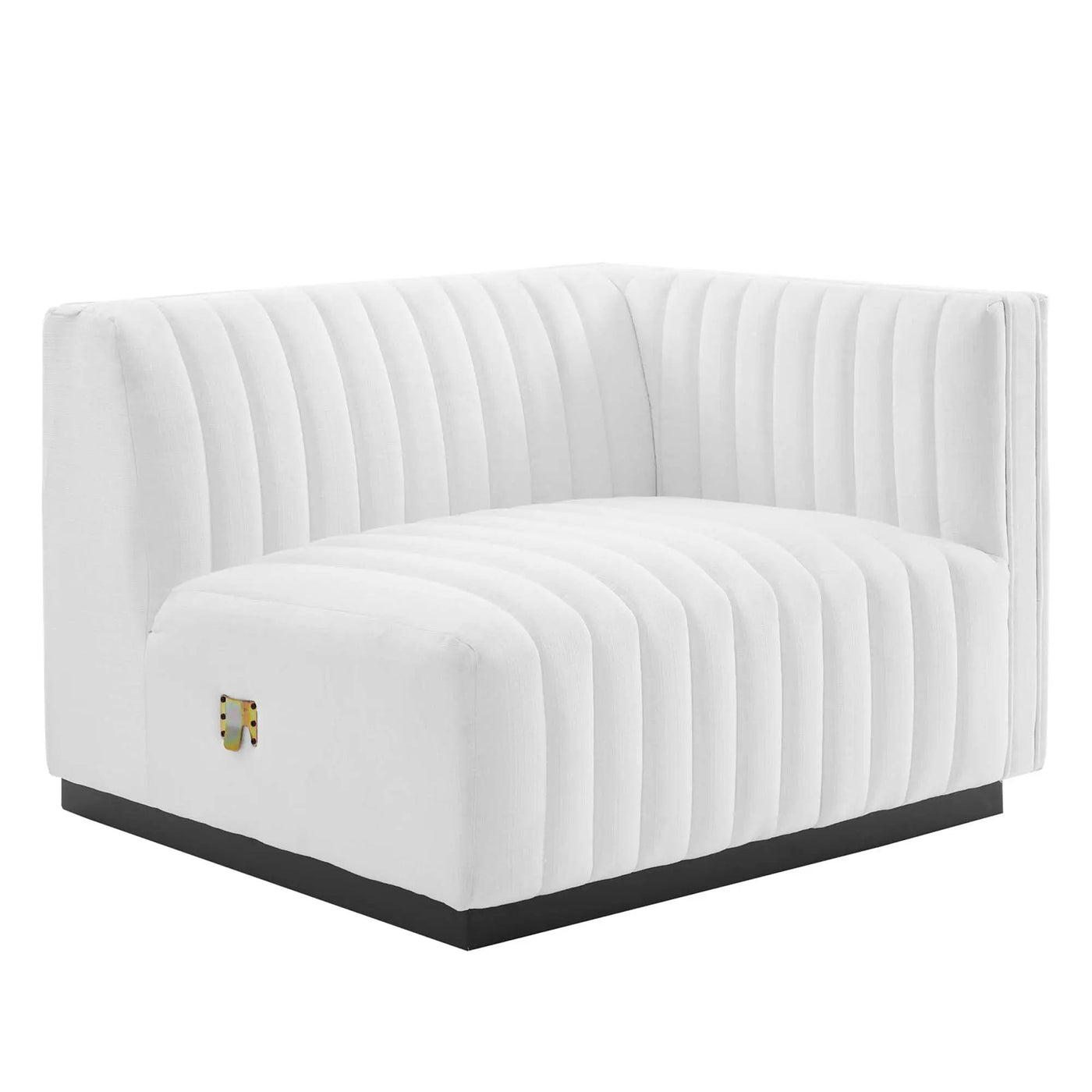 Conjure Channel Tufted Upholstered Fabric Right-Arm Chair by HouseOfZazla