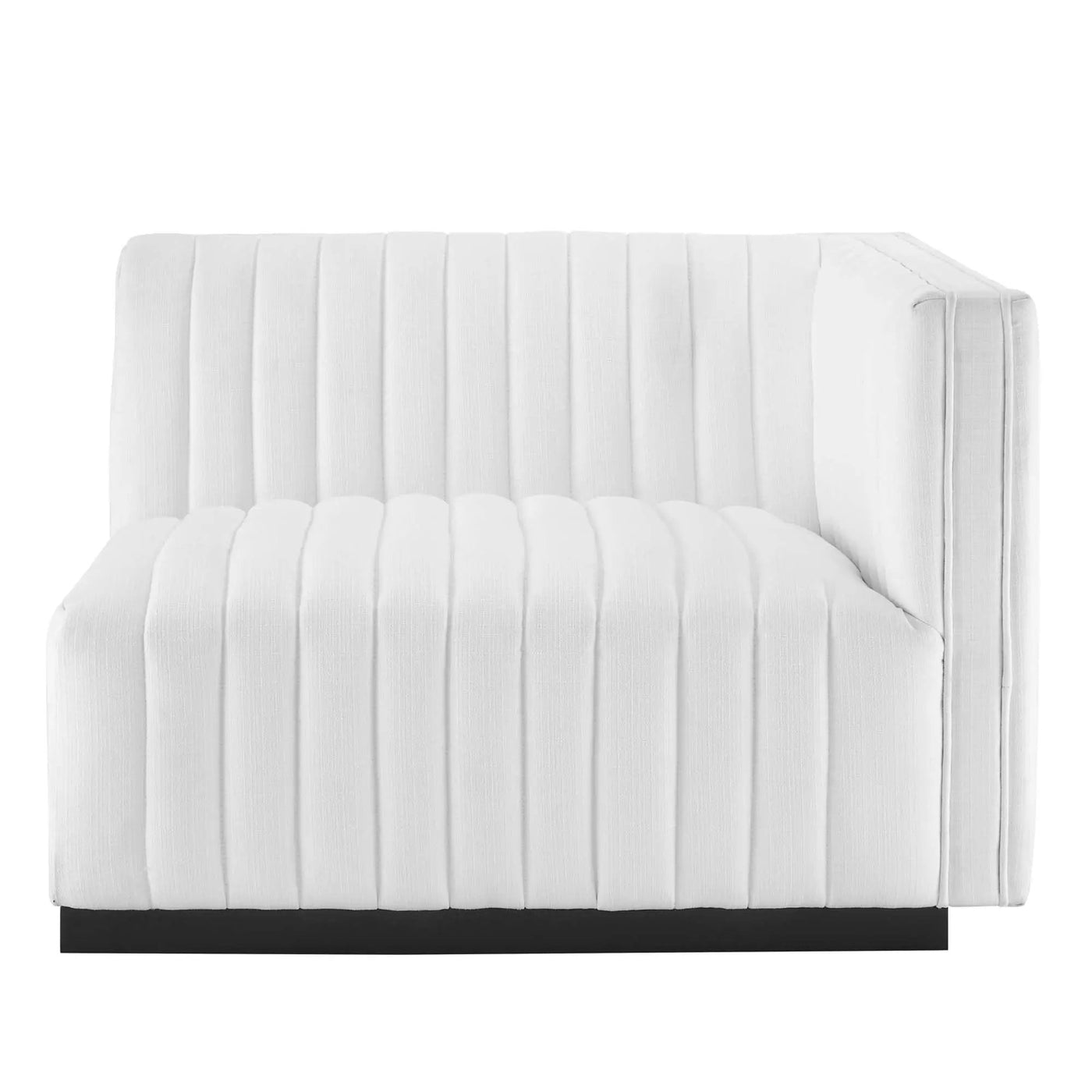 Conjure Channel Tufted Upholstered Fabric Right-Arm Chair by HouseOfZazla