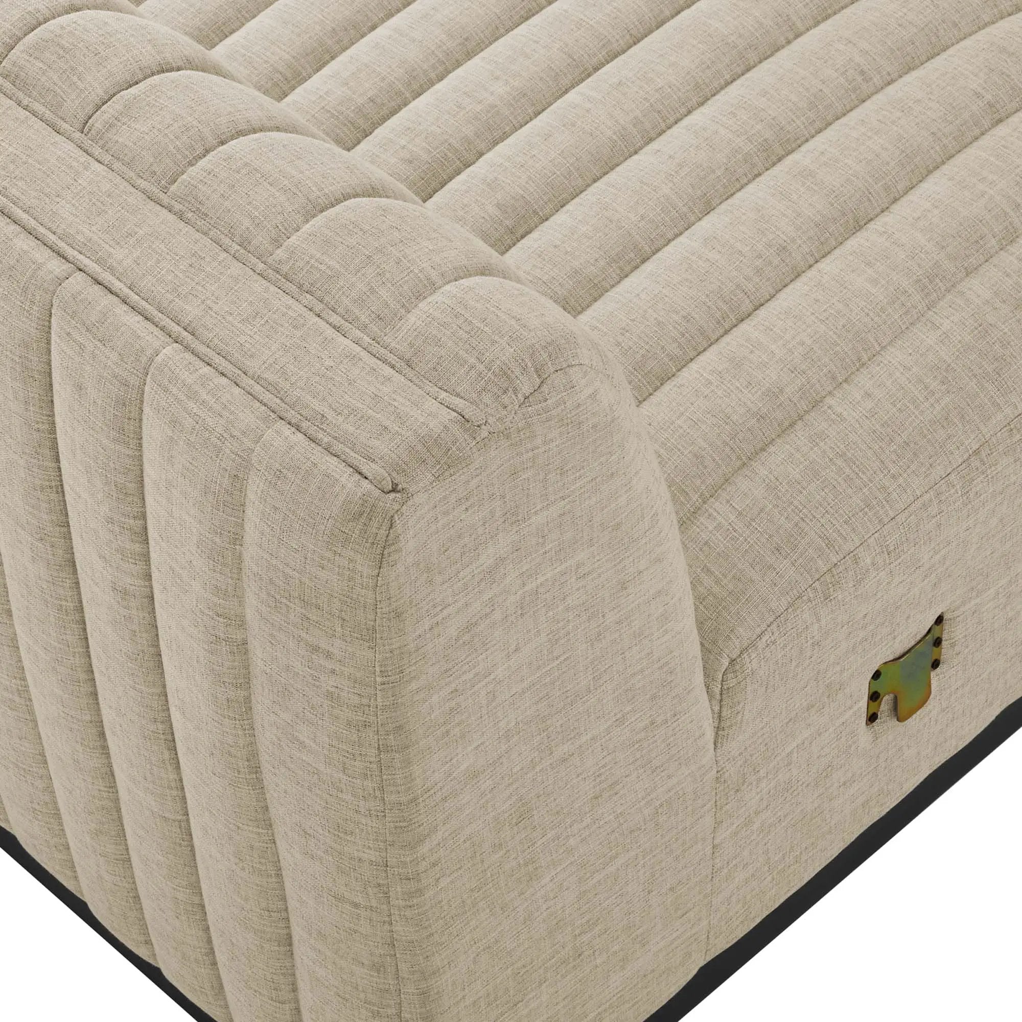 Conjure Channel Tufted Upholstered Fabric Armless Chair by HouseOfZazla