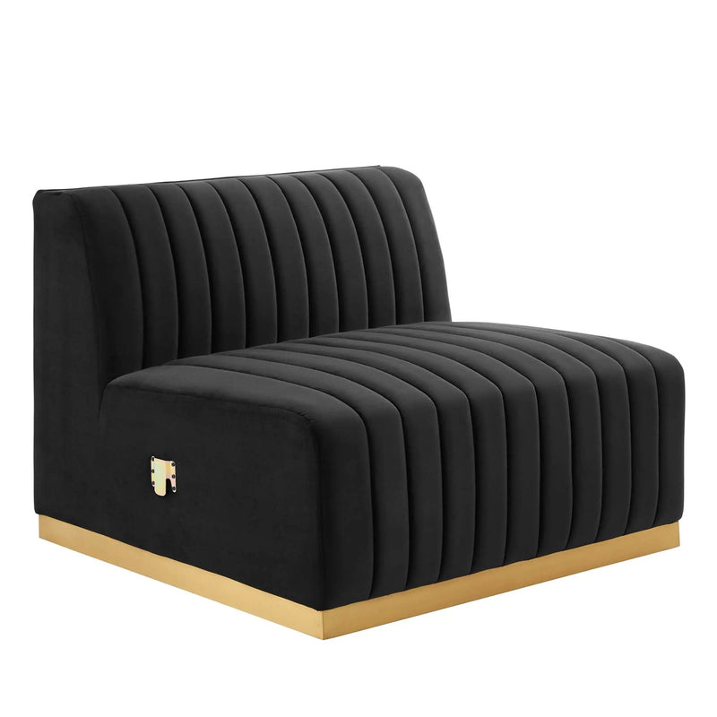 Conjure Channel Tufted Performance Velvet Armless Chair by Modway by HouseOfZazla