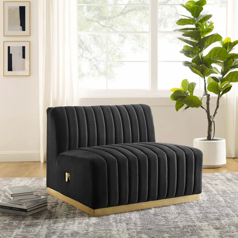 Conjure Channel Tufted Performance Velvet Armless Chair by Modway by HouseOfZazla