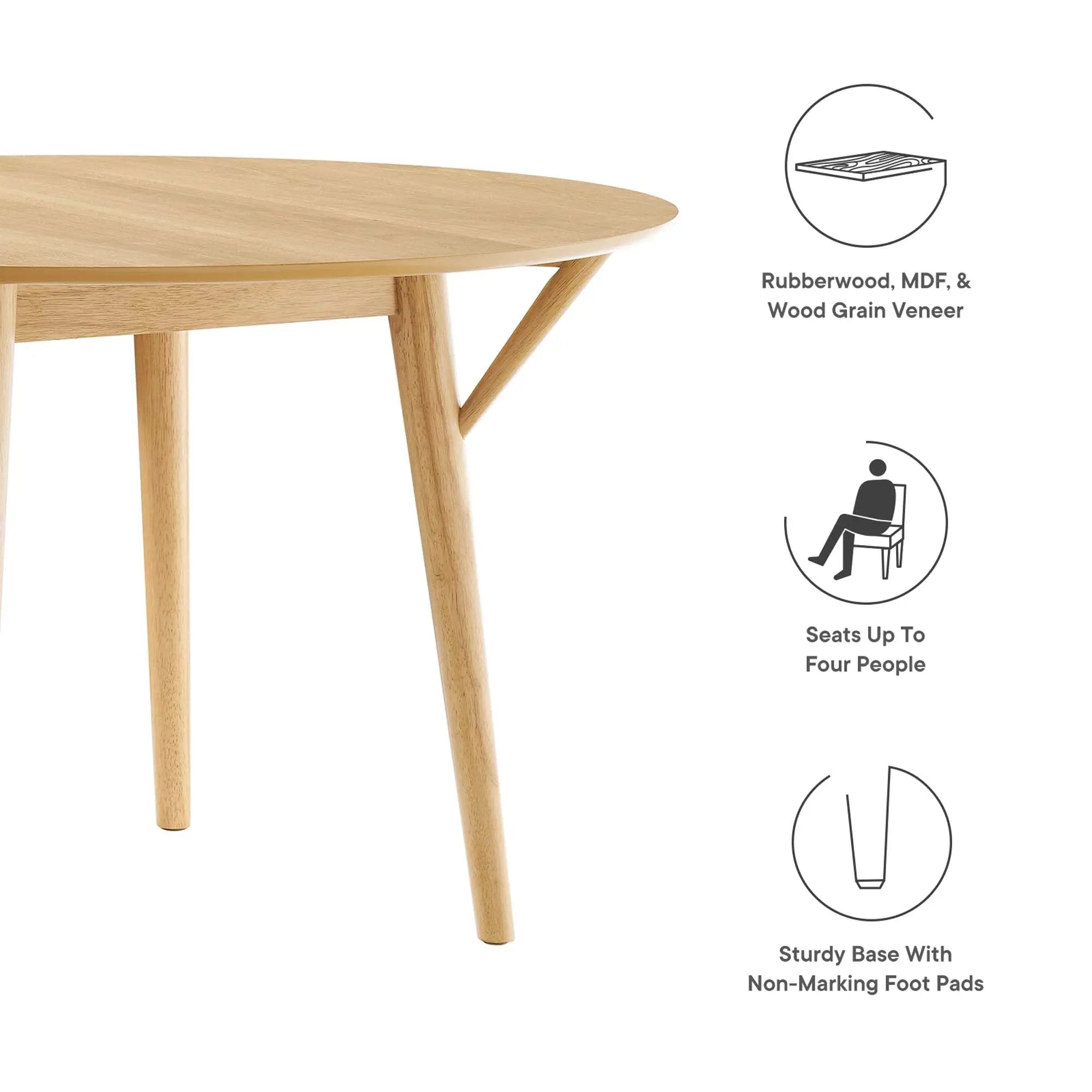 Gallant 47" Round Dining Table by Modway by HouseOfZazla