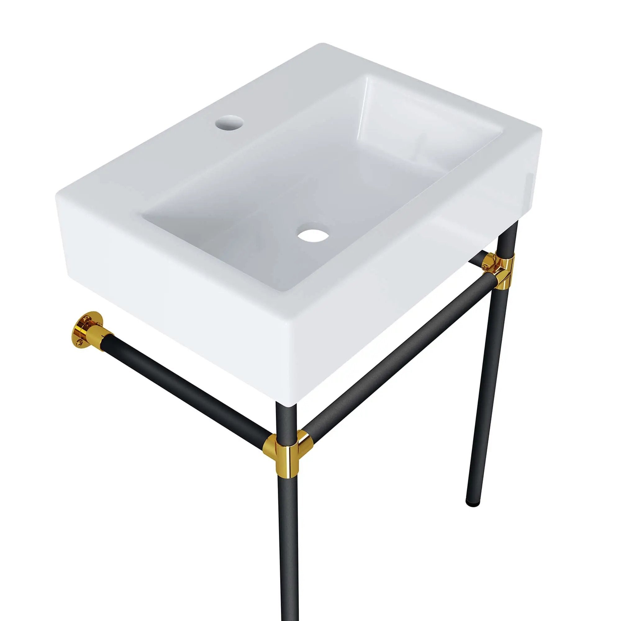 Redeem 24" Wall-Mount Black Stainless Steel Bathroom Vanity by HouseOfZazla
