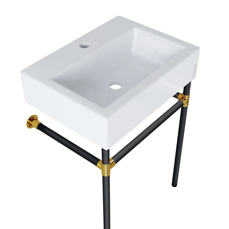 Redeem 24" Wall-Mount Black Stainless Steel Bathroom Vanity by HouseOfZazla