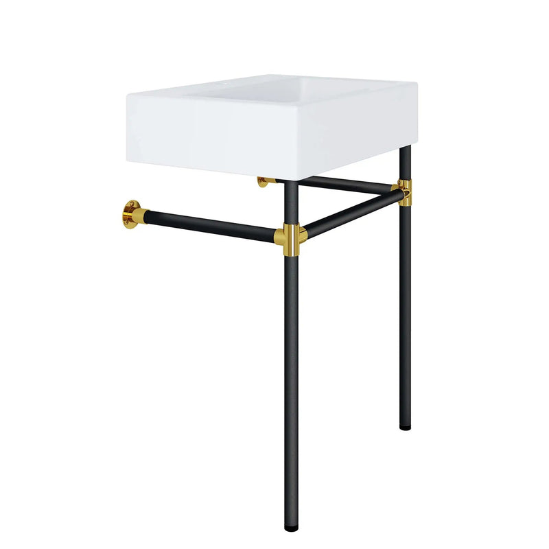 Redeem 24" Wall-Mount Black Stainless Steel Bathroom Vanity by HouseOfZazla