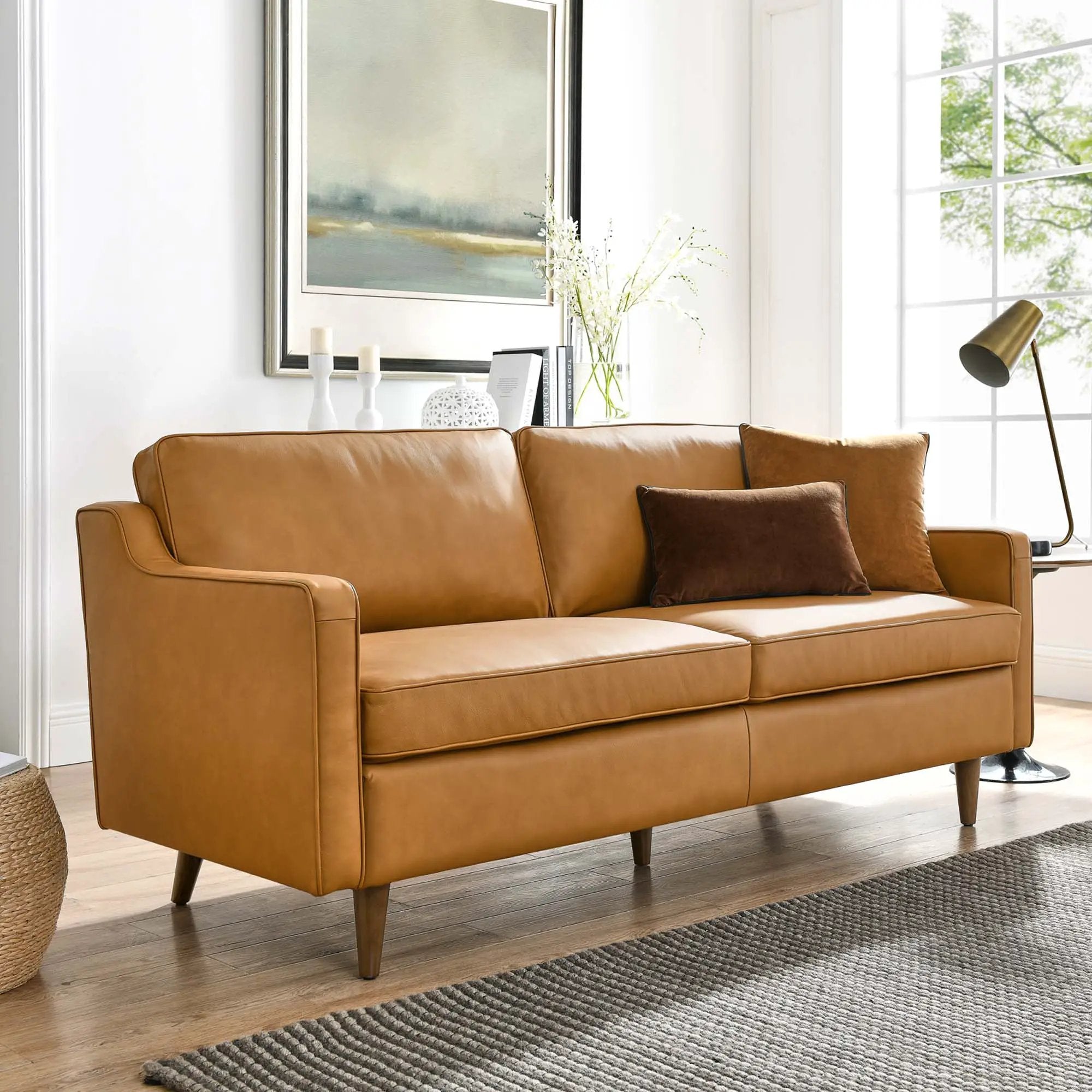 Impart Genuine Leather Sofa by Modway by HouseOfZazla