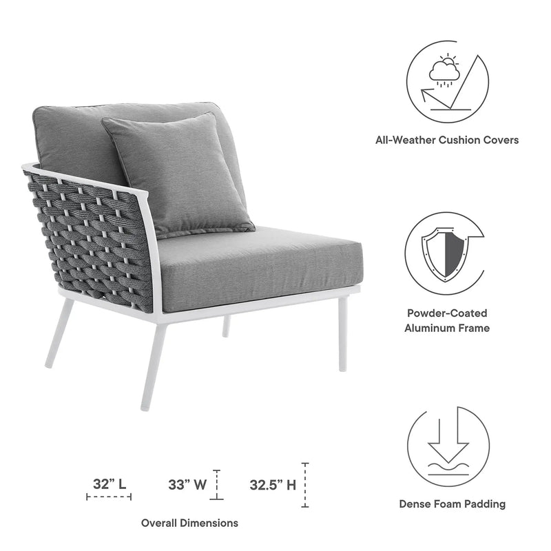 Stance Outdoor Patio Aluminum Left-Facing Armchair by Modway by HouseOfZazla