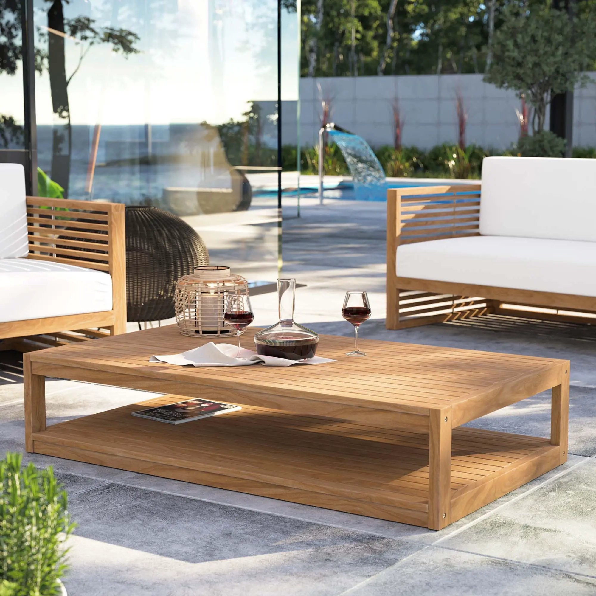 Carlsbad Teak Wood Outdoor Patio Coffee Table by Modway by HouseOfZazla