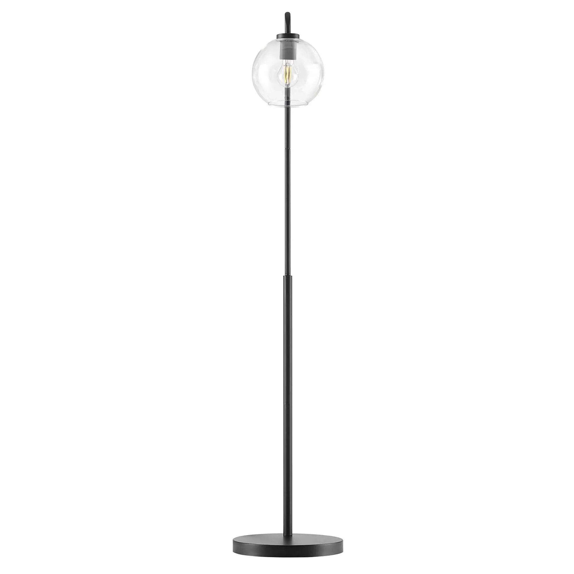 Silo Glass Globe Glass and Metal Floor Lamp by Modway by HouseOfZazla