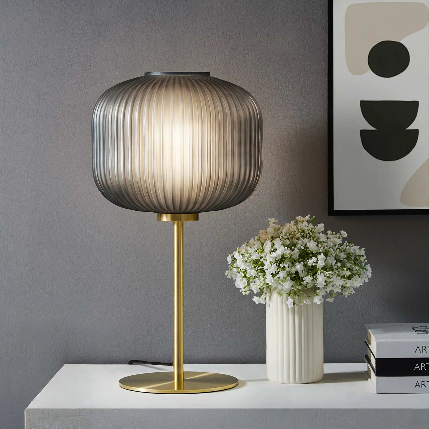 Reprise Glass Sphere Glass and Metal Table Lamp by Modway by HouseOfZazla