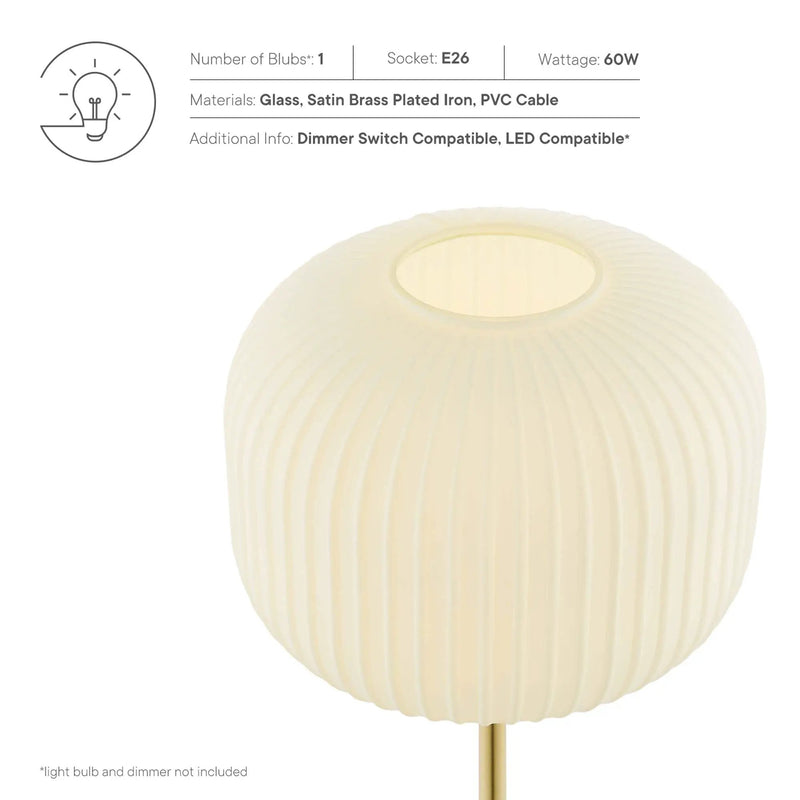 Reprise Glass Sphere Glass and Metal Table Lamp by Modway by HouseOfZazla