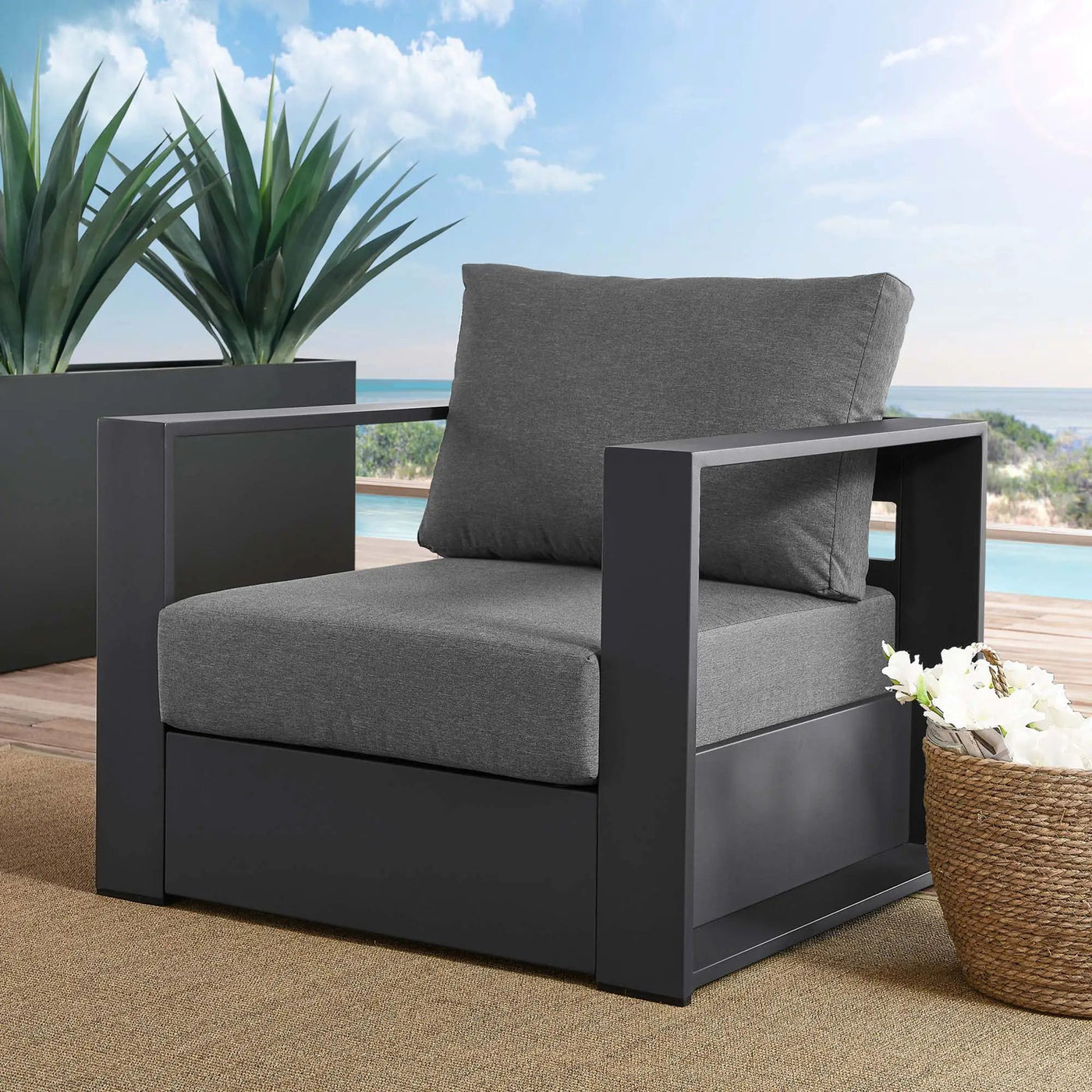 Tahoe Outdoor Patio Aluminum Armchair by Modway by HouseOfZazla
