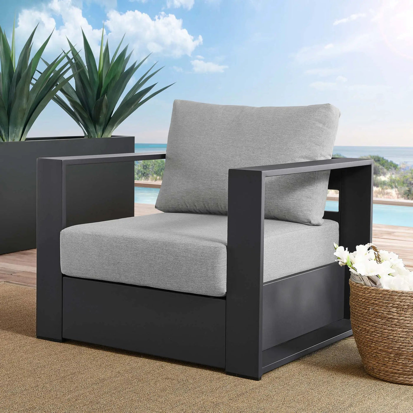 Tahoe Outdoor Patio Aluminum Armchair by Modway by HouseOfZazla