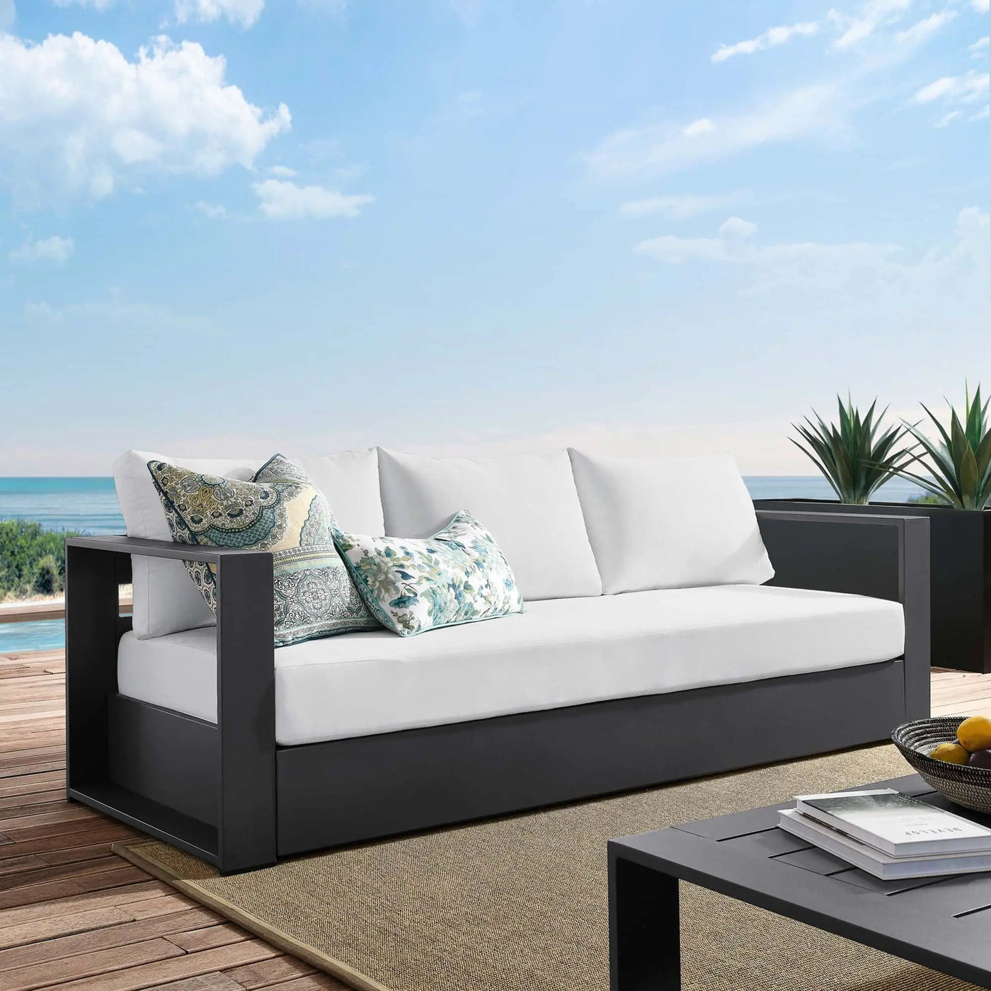 Tahoe Outdoor Patio Powder-Coated Aluminum Sofa by Modway by HouseOfZazla