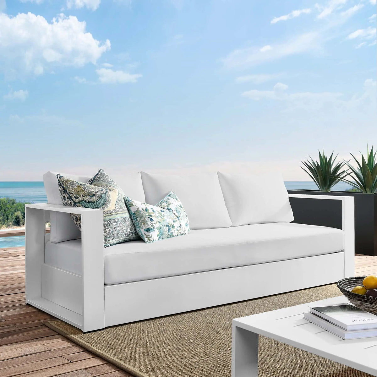 Tahoe Outdoor Patio Powder-Coated Aluminum Sofa by Modway by HouseOfZazla