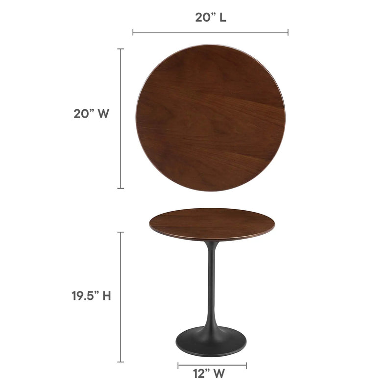 Lippa 20" Round Wood Side Table by Modway by HouseOfZazla